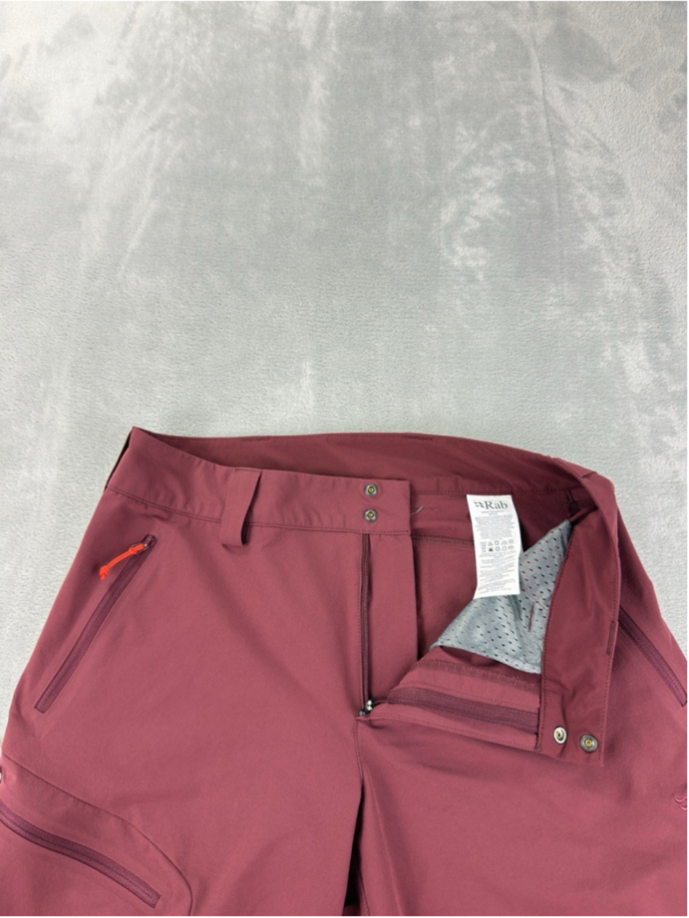 Rab Incline Pants Womens Small Red Matrix Qfv-02 Softshell Stretch Hiking - Picture 10 of 12